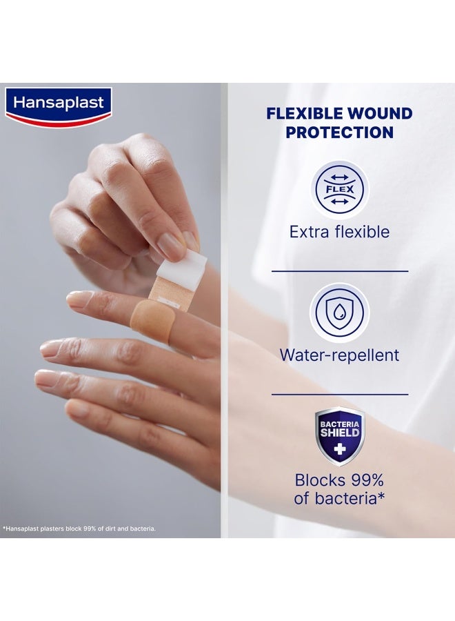 Hansaplast Elastic Plaster, Extra Flexible and Water-Repellent Non-Stick Elastic Plasters, 100 Strips - Image 2