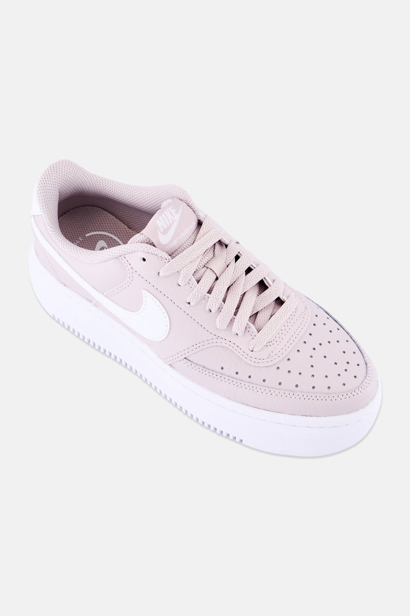 Nike Women Court Vision Lace Up Basketball Shoes, Light Pink - Image 1