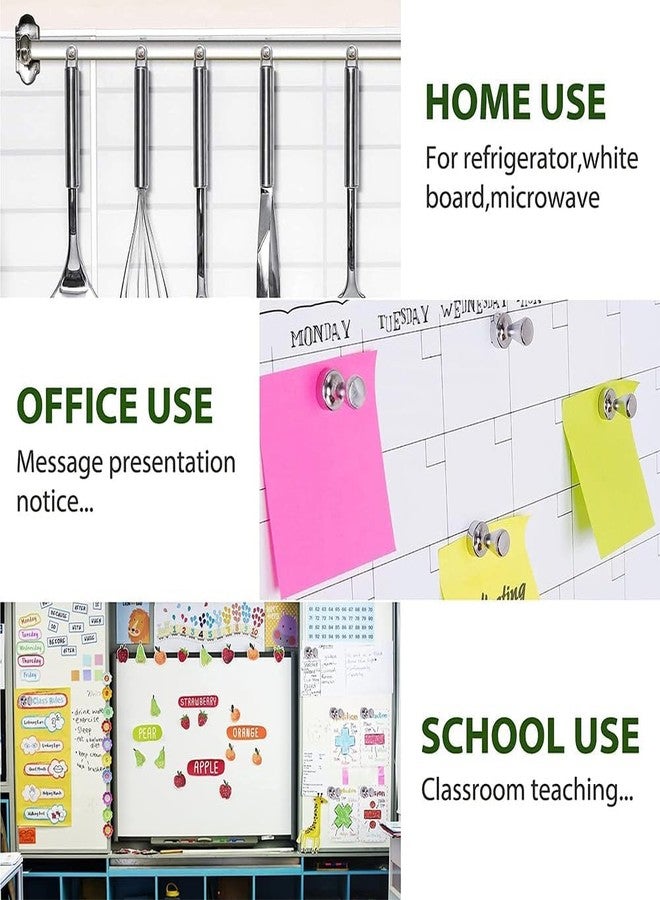 CESITRA 12 Pack Fridge Magnets, Magnetic Push Pins, Push Pins Magnets for Whiteboard, Neodymium Magnet Pins, Magnetic Thumb Tacks, Whiteboard Magnets, Strong Magnets,Office Magnets - Image 2