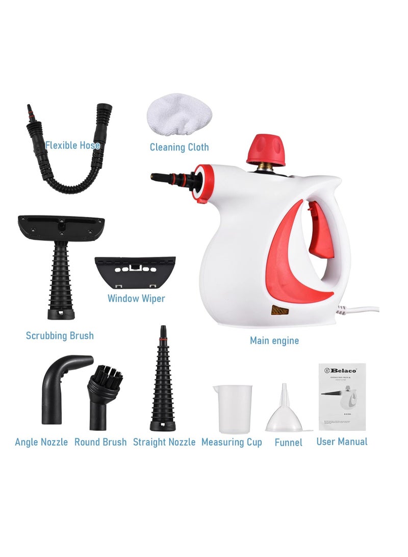 Decdeal Handheld Steam Cleaner, High Temperature Pressurized Steam Cleaning Machine for Kitchen Sofa Bathroom Car (A)