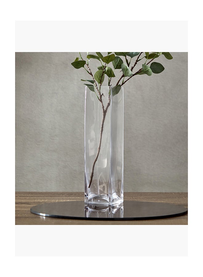 Home Box Eclat Geo Glass Modern Vase 10 x 40 x 10 cm - Image 1