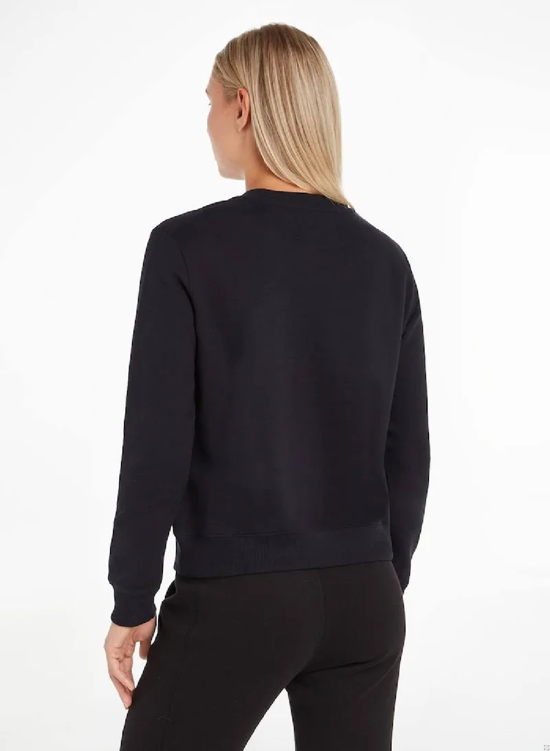 Calvin Klein Jeans Ck Black Logo Sweatshirt for Women | Best Price UAE