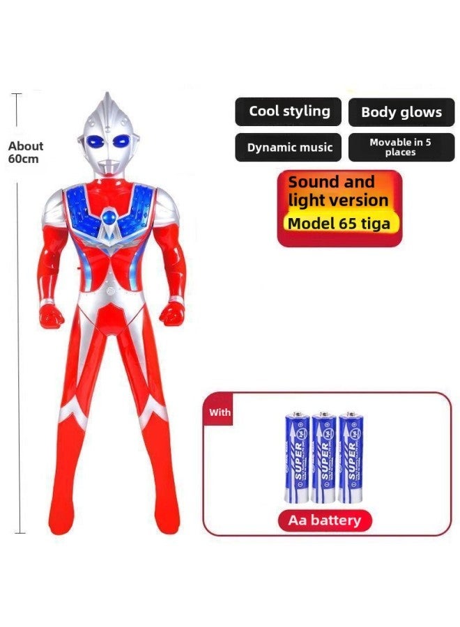 1 M 1 Super Sailor Doll Model Degas Superman Toy Children's Card Transformer Boy's Birthday Gift-Color:60cm  Sound And Light Edition-Send Battery - Image 1