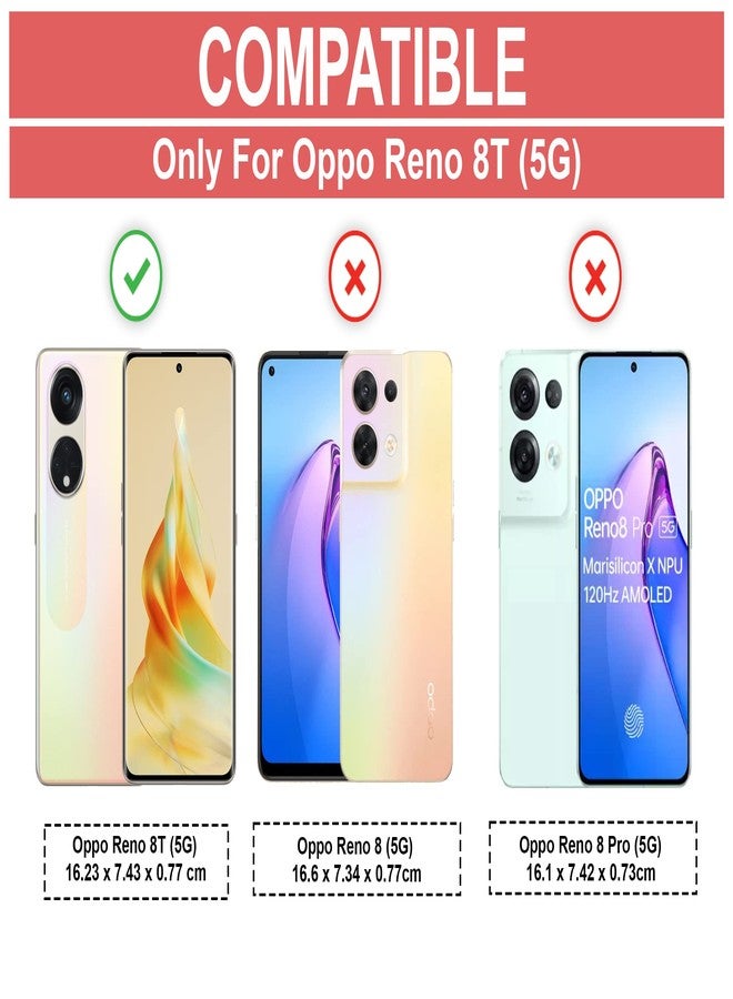 CEDO Oppo Reno 8T (5G) Back Case Cover | Camera Protection Shockproof Bumper-Edge | Acrylic Crystal Clear 360 Degree Protection TPU+PC | Transparent Eagle Back Case Cover (Black) - Image 2
