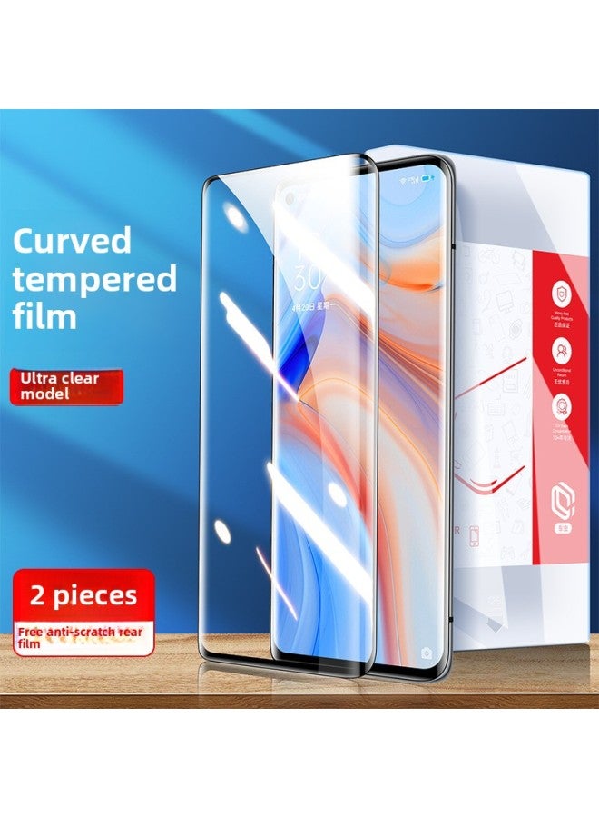 For Opporeno4pro Tempered Film Reno4 Mobile Phone Reno4se Full Screen Oppo4pro Hydrated Film Por-Colour:Suitable For Reno4pro Full Screen Full Film [blue Light Diamond Explosion-proof] 3 Pieces★Free Artifact + Back Mask-Size:Oppo Other Models