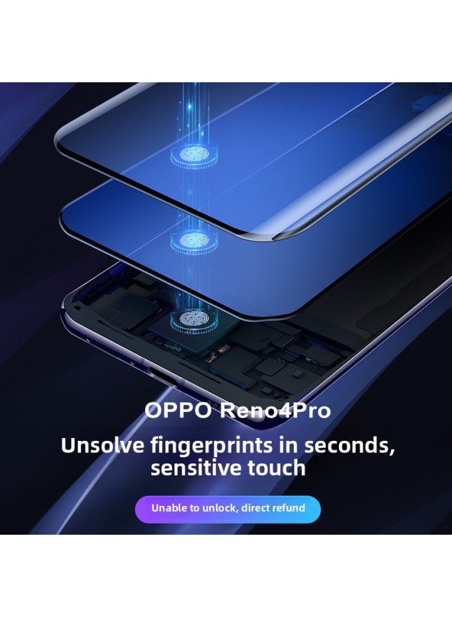 For Opporeno4pro Tempered Film Reno4 Mobile Phone Reno4se Full Screen Oppo4pro Hydrated Film Por-Colour:Suitable For Reno4pro Full Screen Full Film [blue Light Diamond Explosion-proof] 3 Pieces★Free Artifact + Back Mask-Size:Oppo Other Models