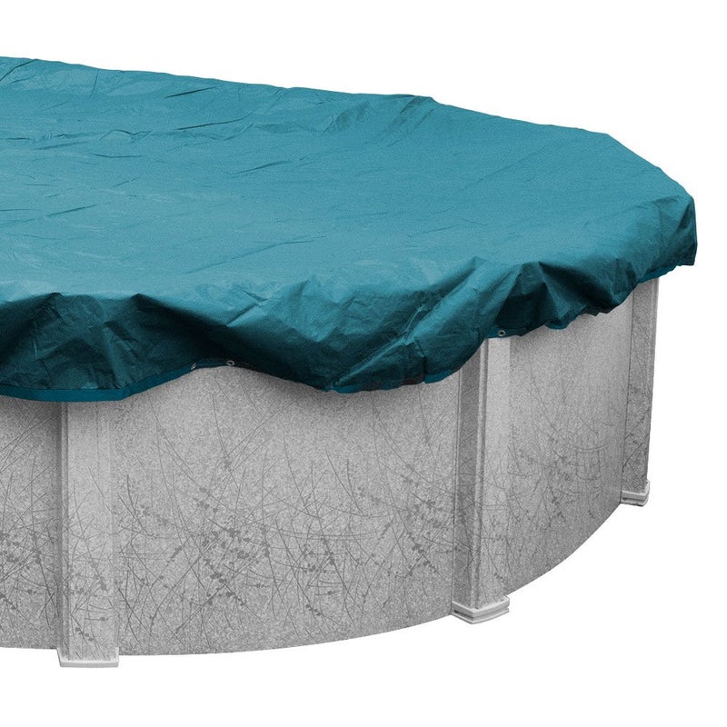 Robelle 16 x 32 ft Extra Heavy Duty Blue Winter Oval Pool Cover for Above Ground Pools, 4 ft Overlap (20 x 36 ft Cover Size), Solid 10 x 10 Scrim, 2.91 oz/yd2, 12-Year Warranty, Style: 581632-4-ROB - Image 4