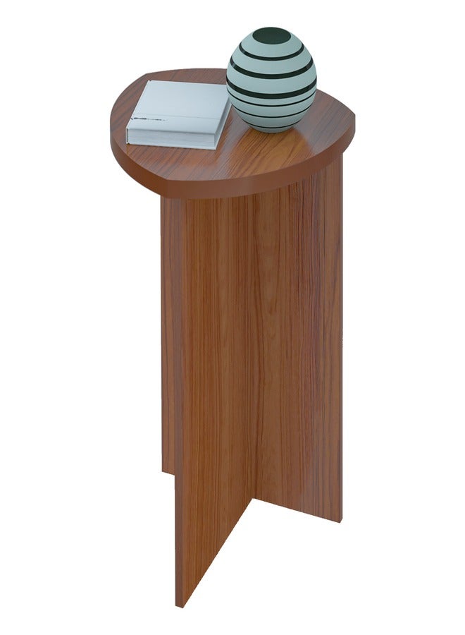 Pilati Sofa Side Table for living room.46x60x46 cm. Brown/Color  - Image 2