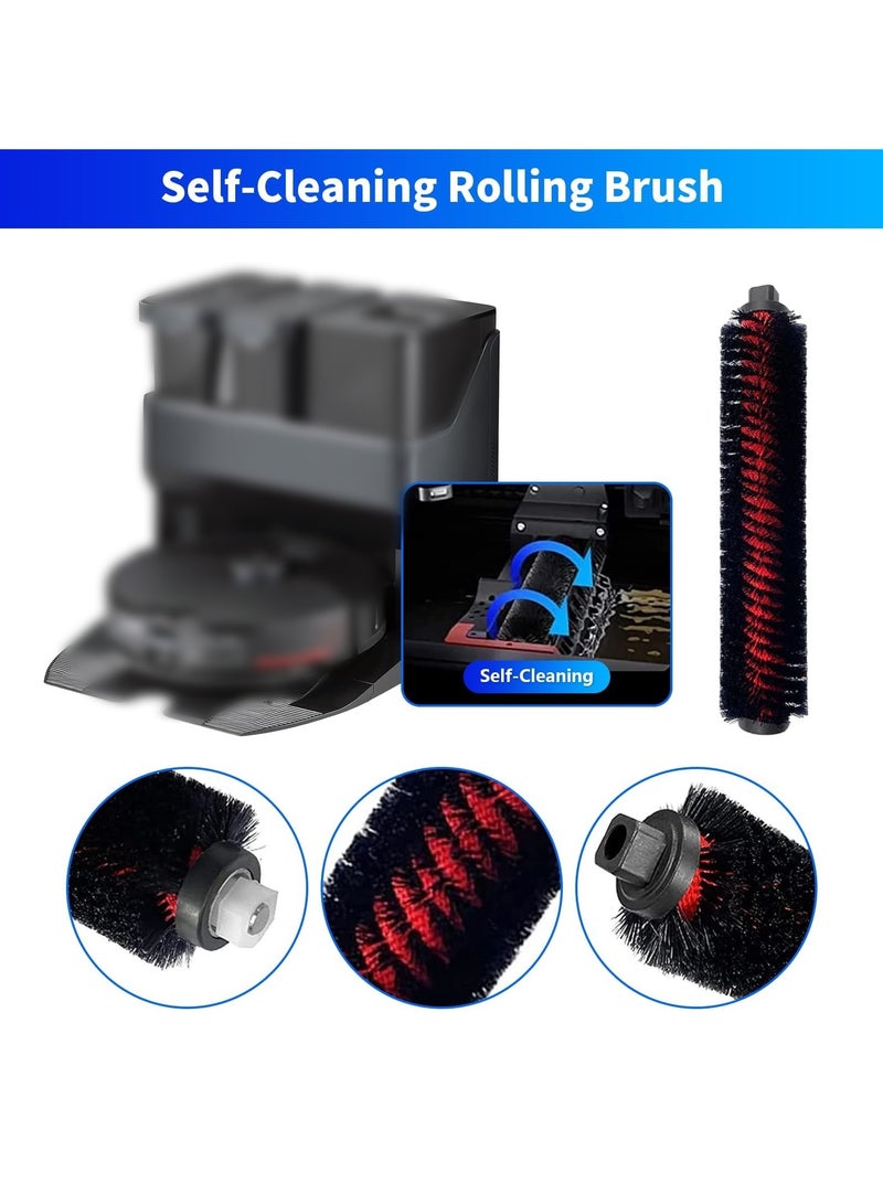 اكسيسن 25 قطعة قطعة قطع غيار متوافقة مع المكنسة الكهربائية Roborock S7 MaxV Ultra / S7 Pro Ultra، طقم إكسسوارات يتضمن 1 فرشاة أسطوانية ， 1 فرشاة تنظيف ذاتي، 4 فلتر، 8 فرشاة جانبية، 5 قماش مسح، 4 أكياس غبار، 2 فرشاة تنظيف - Image 2