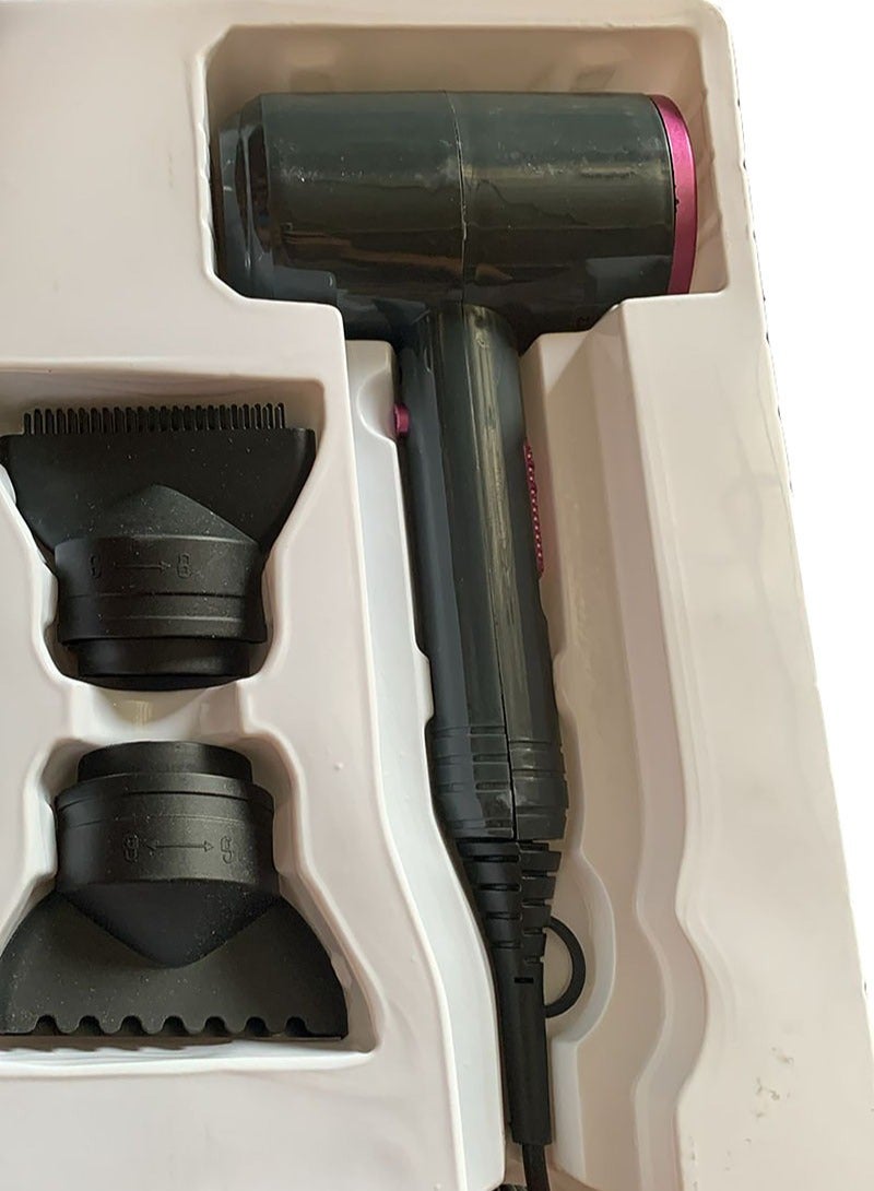 إيه جي دي مجفف شعر احترافي بقدرة 1800 واط بايونات سالبة مع سرعتين و3 اعدادات للحرارة وفوهتين، للمنزل والسفر وصالون التجميل والفندق، سهل الحمل - Image 3