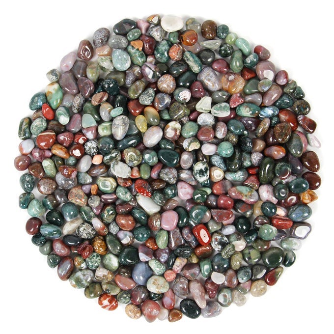 11LB NATURAL CRUSHED OCEAN JASPER CRYSTAL TUMBLED CHIPSHEALING CRYSTALS CHIPS BULK CRUSHED CRYSTAL GEMSTONES FOR CRAFTS BEAUTIFUL PACKAGE FOR GIFT OCEAN JASPER