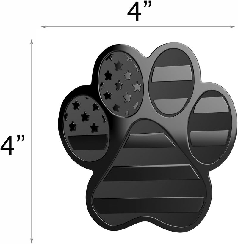 eVerHITCH Dog Paw Foot Metal Hitch Cover with Anti-Rattle Pin Bolt (Fits 2" Receiver, Black) - Image 2