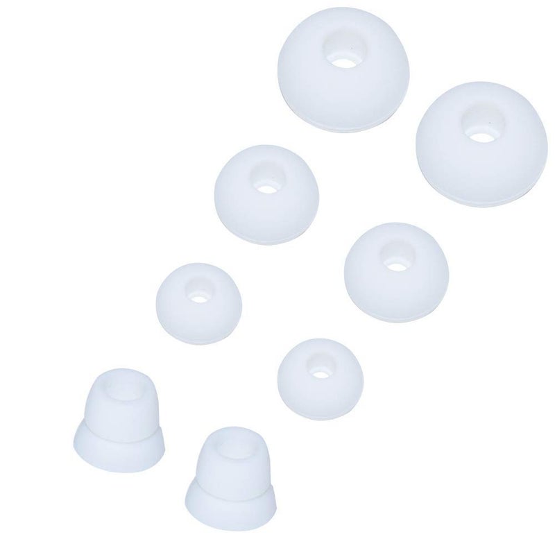 Sqrmekoko Replacement Silicone Eartips Earbuds Eargels for Beats by dr dre Powerbeats 3 Wireless Stereo Earphones (White) - Image 1