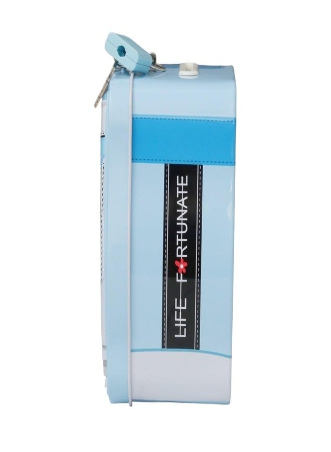 The Procure Store حصالة نقود بنقشة حذاء مع ساعة منبه - طقم من قطعتين - أزرق - Image 5