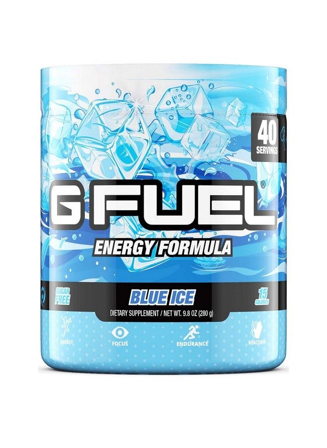 Gamma Labs - G Fuel Blue Ice Blue Raspberry Flavored Game Changing Elite Energy Powder Sharpens Mental Focus And Cognitive Function Zero Sugar Supports Immunity And Enhances Mood 9.8 Oz (40 Servings) - Image 1