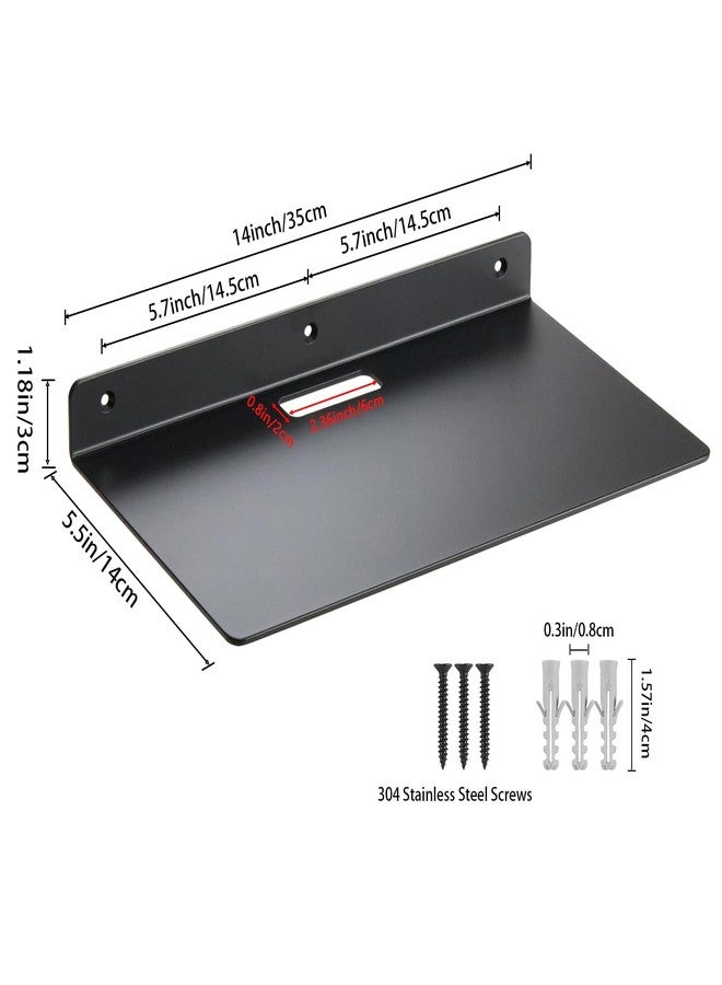 YUjieSTC 3.0mm Aluminum Alloy Wall Mounted, Small Hanging Shelf,Floating Shelves (14 inch Floating Shelf) - Image 2