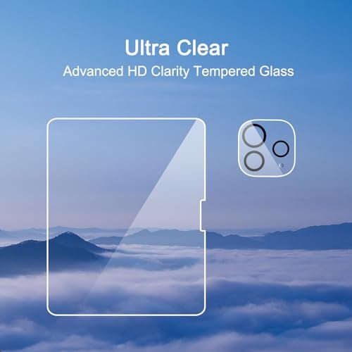 Ailun 2 Pack Screen Protector for iPad Pro 13 Inch 2025/2024 [8th/7th Generation,M5/M4] + 2 Pack Camera Lens Protector,Tempered Glass Case Friendly, Face ID Apple Pencil Compatible 4 Pack - Image 3
