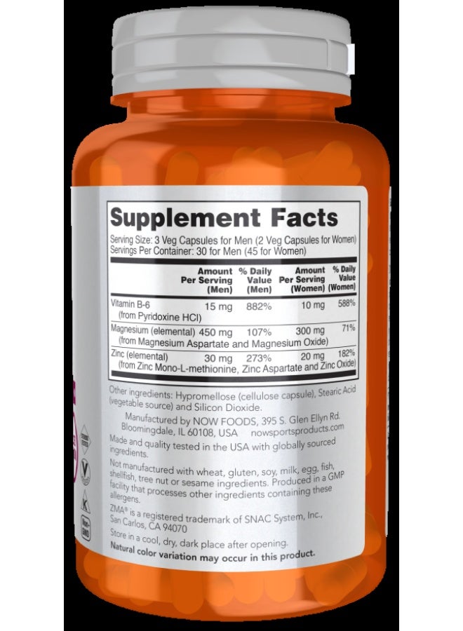 now Sports Zma Sports Recovery 180 Veg Capsules - Image 2