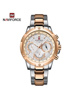 Luxury Analog Wrist Watch for Men with Stainless Steel Strap Water Resistant Multi-Function Timepiece with Day and Date Display