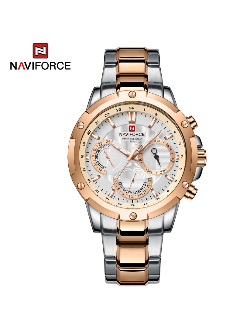 NAVIFORCE - Luxury Analog Wrist Watch for Men with Stainless Steel Strap Water Resistant Multi-Function Timepiece with Day and Date Display - Image 1