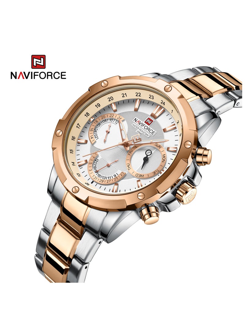 NAVIFORCE - Luxury Analog Wrist Watch for Men with Stainless Steel Strap Water Resistant Multi-Function Timepiece with Day and Date Display - Image 1