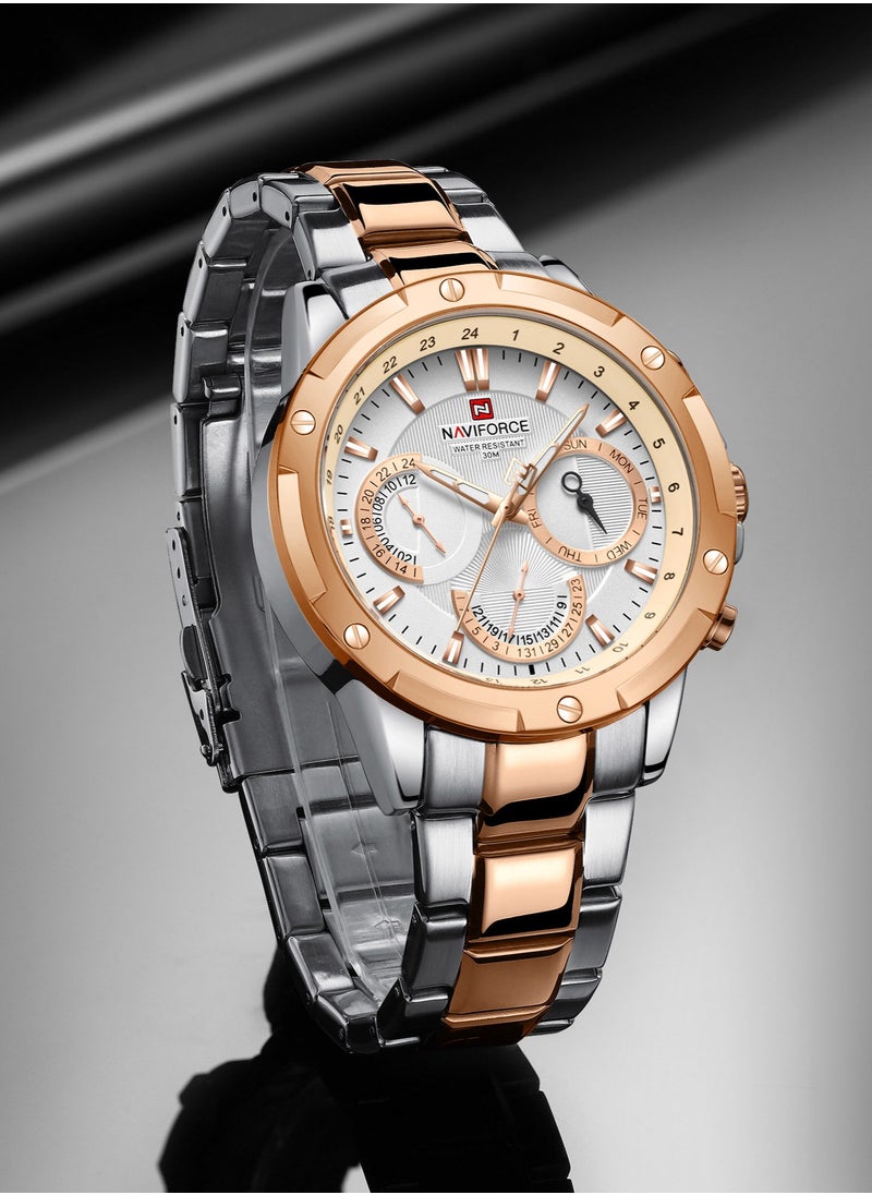 NAVIFORCE - Luxury Analog Wrist Watch for Men with Stainless Steel Strap Water Resistant Multi-Function Timepiece with Day and Date Display - Image 1