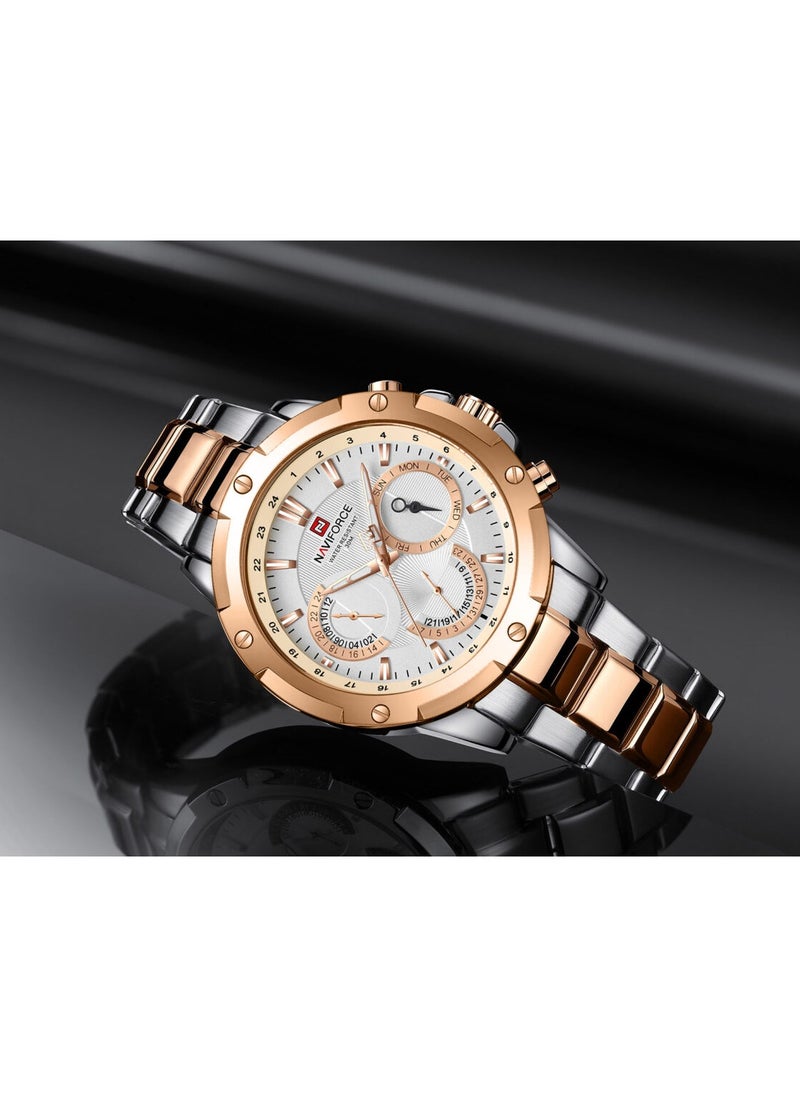 NAVIFORCE - Luxury Analog Wrist Watch for Men with Stainless Steel Strap Water Resistant Multi-Function Timepiece with Day and Date Display - Image 1