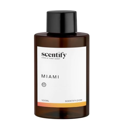 Scentify Miami Aroma Oil Refill Scent for Oil Diffusers - Creamy, Cashmere, Sandalwood, Musk Scents - Luxurious Relaxing Aromatherapy Diffuser Fragrance 100ml, 3.38 oz - Image 2