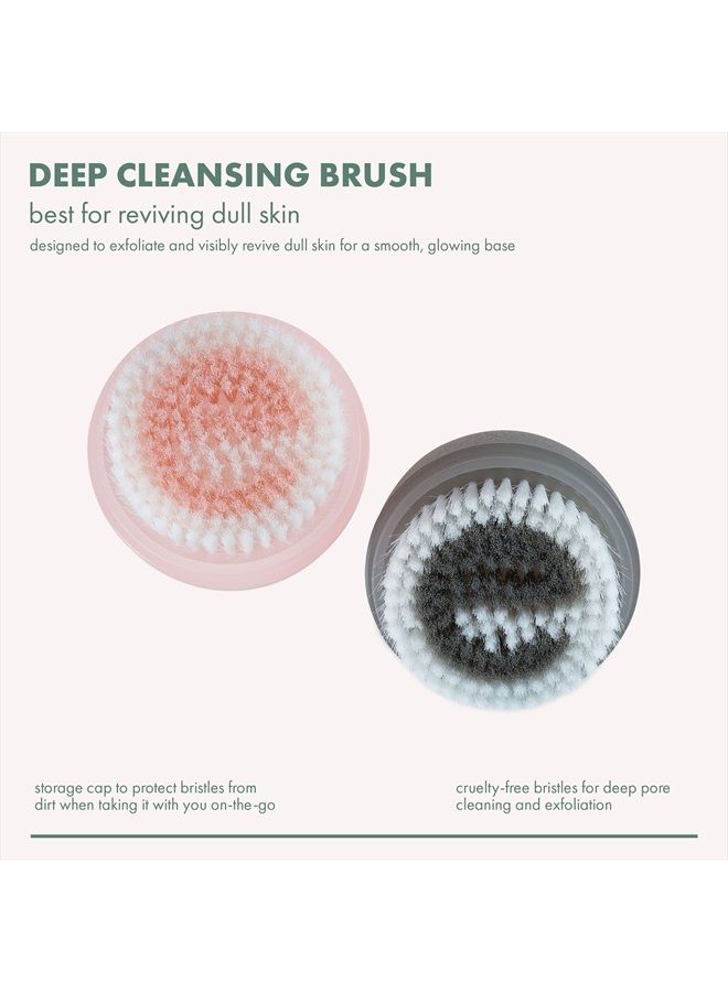 Ecotools Deep Cleansing Facial Brush, for Facial Cleansers and Serums, Removes Daily Oil and Dirt, Pink & Black 1 Pack - Image 4