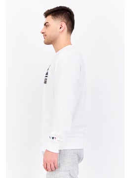 Champion Men Sportswear Fit Crew Neck Long Sleeve Sweatshirts, White  - Image 2