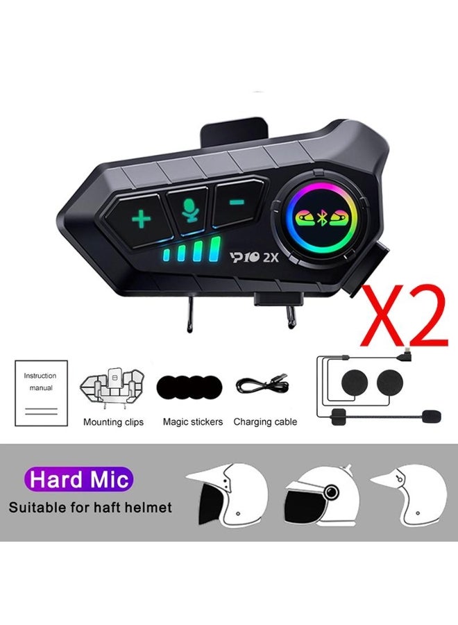 Generic YP10 Motorcycle Helmet Intercom Bluetooth 5.3 Headset 300M intercomunicador Riding Communication Wireless Interphone Waterproof Music Player Earphone  - Image 4