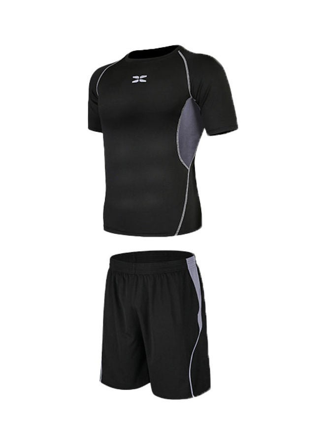 NIBEMINENT 2-Piece T-Shirt And Pants Black 