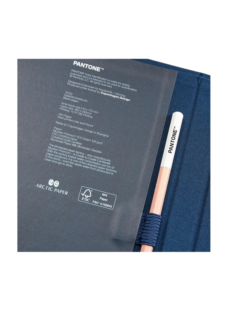 بانتون دفتر إبداعي غير مسطر مع قلم – مثالي للأفكار والرسومات – أزرق داكن