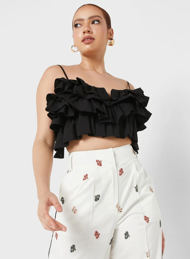 نوكتورن Flywheel Strap Detail Crop Top