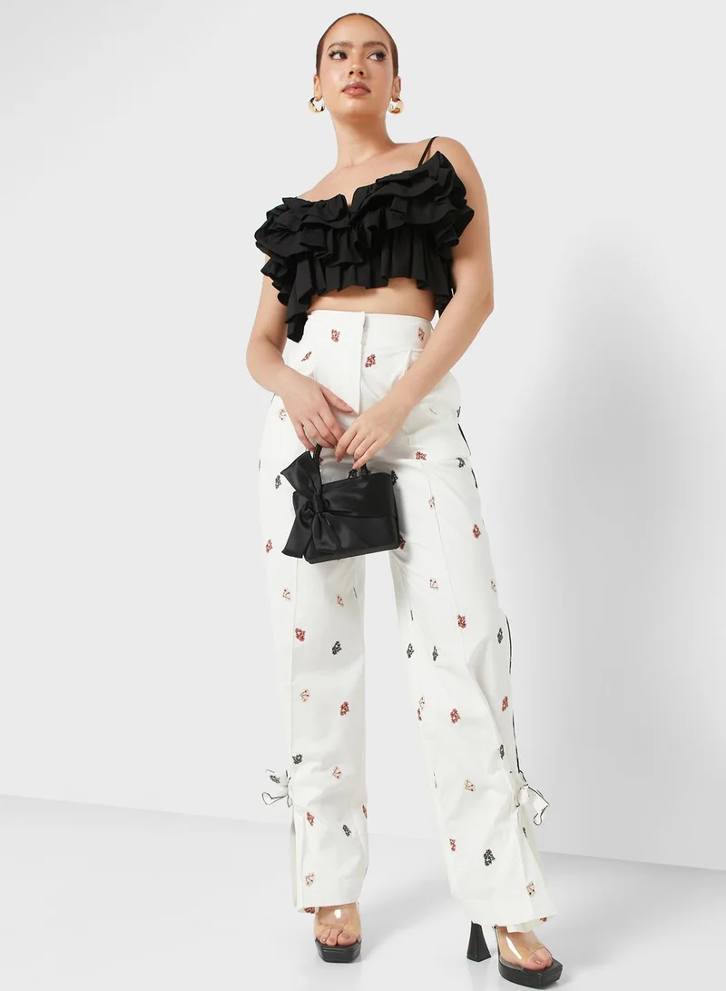 نوكتورن Flywheel Strap Detail Crop Top