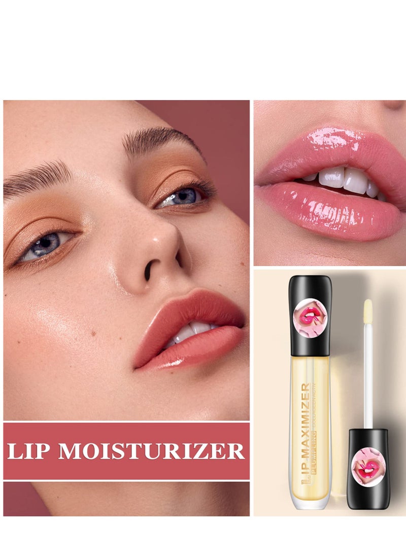 SYOSI 2 Pcs Lip Plumper GlossMaximizer Balm Serum, Healthy Moisturizer Enhancer Hydrated, Reduces Improves Dry Lines Extreme Volume, Natural for Women Girls - Image 2