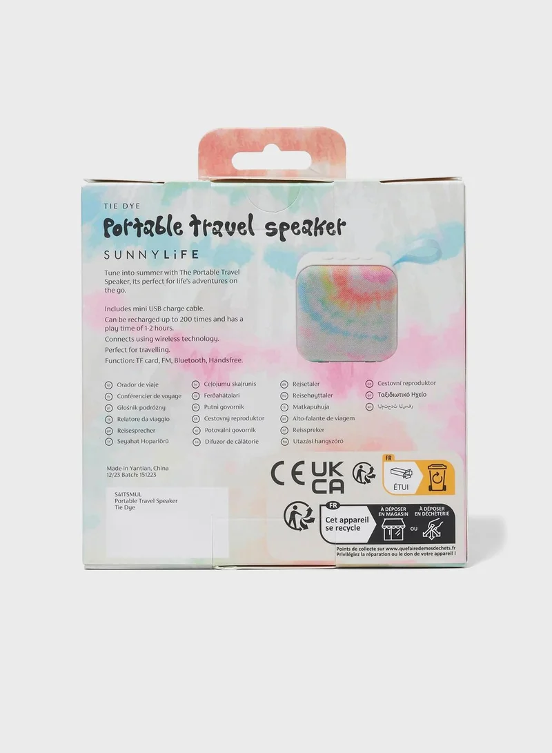 SUNNY LIFE Portable Travel Speaker Tie Dye Tie Dye