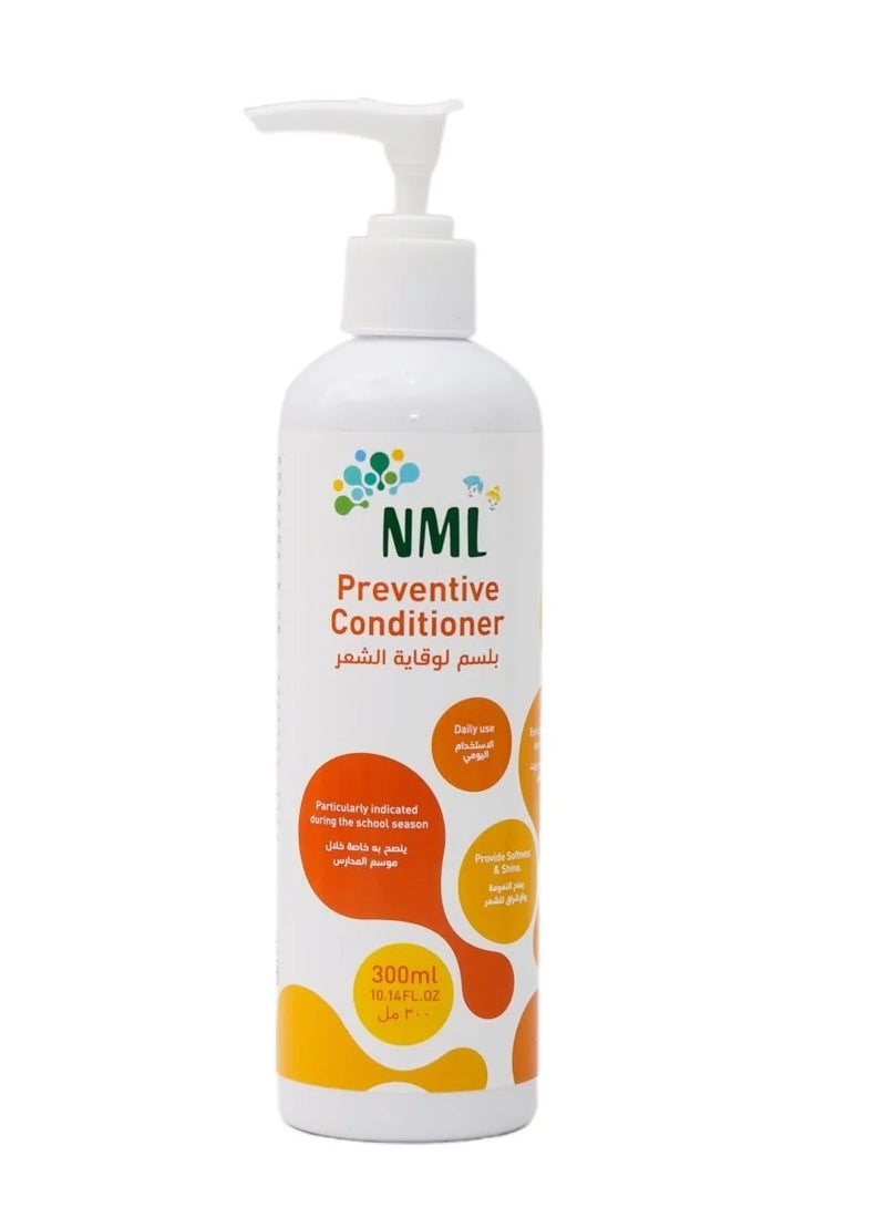 NML NML Gold Combo Lice Prevention Kit – Shampoo 300ml, Conditioner 300ml, Detangling Brush & Elastic Bands  - Image 3