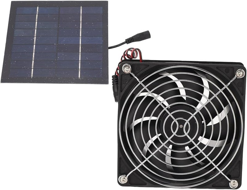 مروحة شفط شمسية بلوحة قوية لتهوية مطبخ الدفيئة من مادة ABS - Image 4