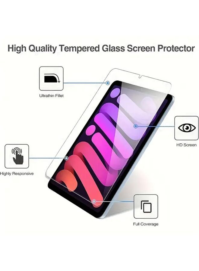 3 Pack Tempered Glass Screen Protector For iPad Mini 6 Case Friendly Pink Purple - Image 4