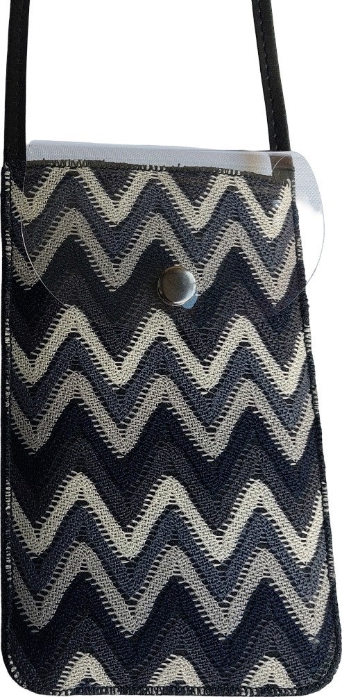 Cemmys Women's Cross Pattern Shoulder Strap Phone Bag Case - Gray - Ş  - Image 1