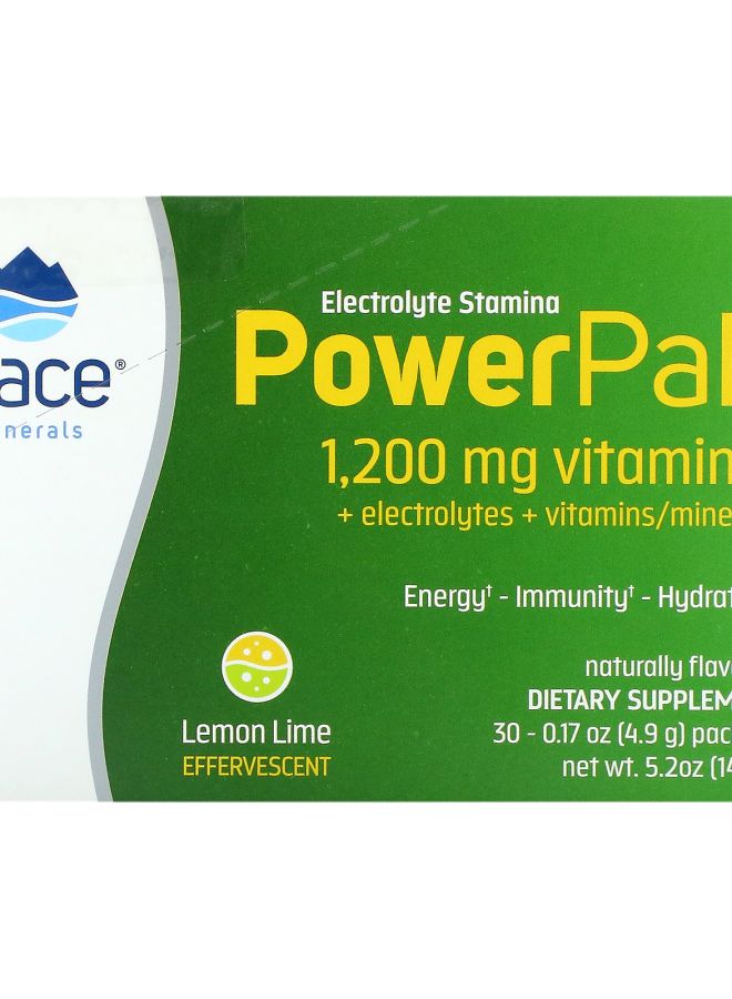 Trace Minerals Electrolyte Stamina PowerPak Lemon Lime 30 Packets 0.17 oz (4.9 g) Each