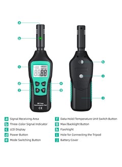 SYOSI EMF Meter with Digital LCD, Electromagnetic Radiation Detector with Indicator Lights and Audible Alert, EMF Tester for Ghost Hunting, Home, Office, Outdoor Use  - Image 2