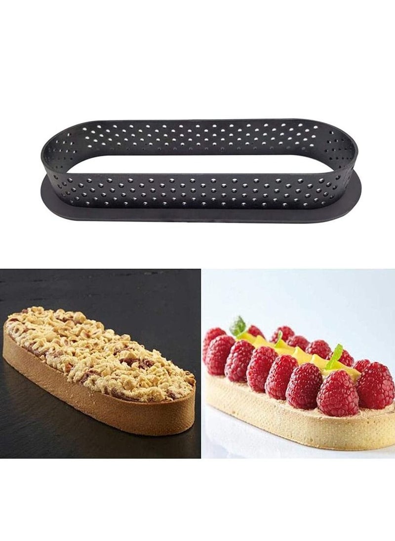 KASTWAVE Cake Mousse Ring, Cake Ring Perforated, Cake Mold Mousse Tart Ring, Perforated Cake Mousse Ring, for Making Mini Cheesecakes, Chocolate Quiche Wraps, Biscuits, Tarts, Chocolates (8 Pieces)  - Image 2
