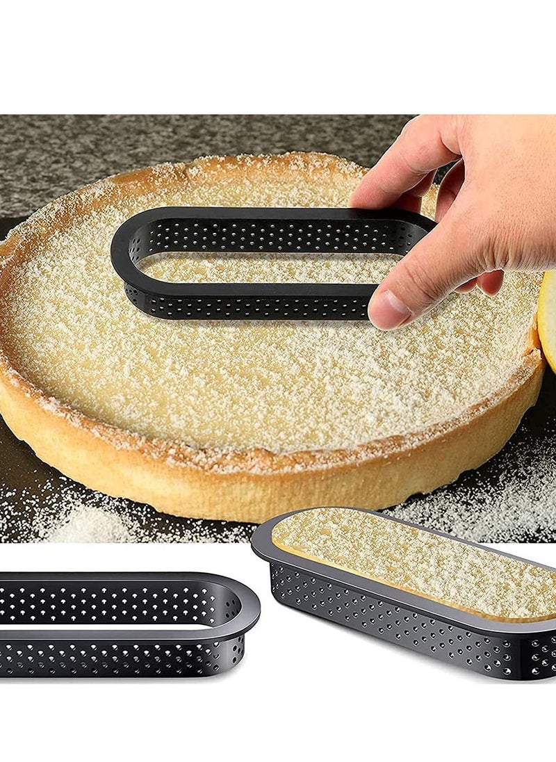 KASTWAVE Cake Mousse Ring, Cake Ring Perforated, Cake Mold Mousse Tart Ring, Perforated Cake Mousse Ring, for Making Mini Cheesecakes, Chocolate Quiche Wraps, Biscuits, Tarts, Chocolates (8 Pieces)  - Image 5