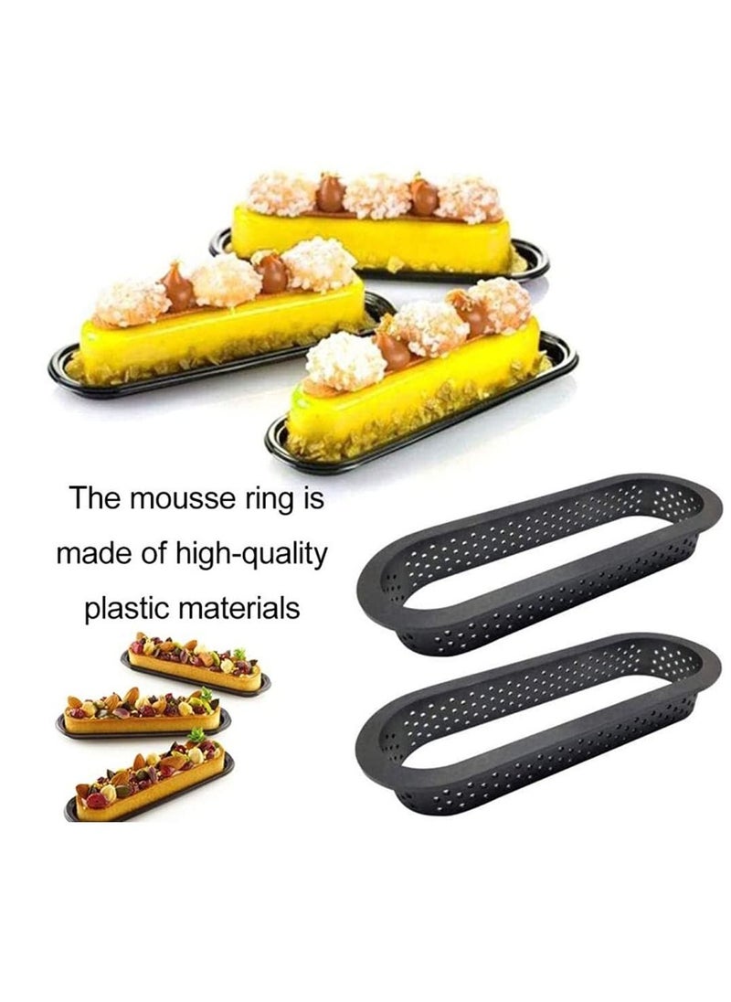 KASTWAVE Cake Mousse Ring, Cake Ring Perforated, Cake Mold Mousse Tart Ring, Perforated Cake Mousse Ring, for Making Mini Cheesecakes, Chocolate Quiche Wraps, Biscuits, Tarts, Chocolates (8 Pieces)  - Image 3