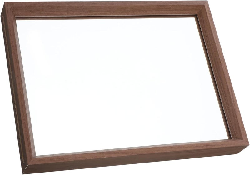 Abaodam Double-sided A4 Walnut Wood Photo Frame Desk Picture Frame for Home Office Display with Suspended Display Function - Image 1