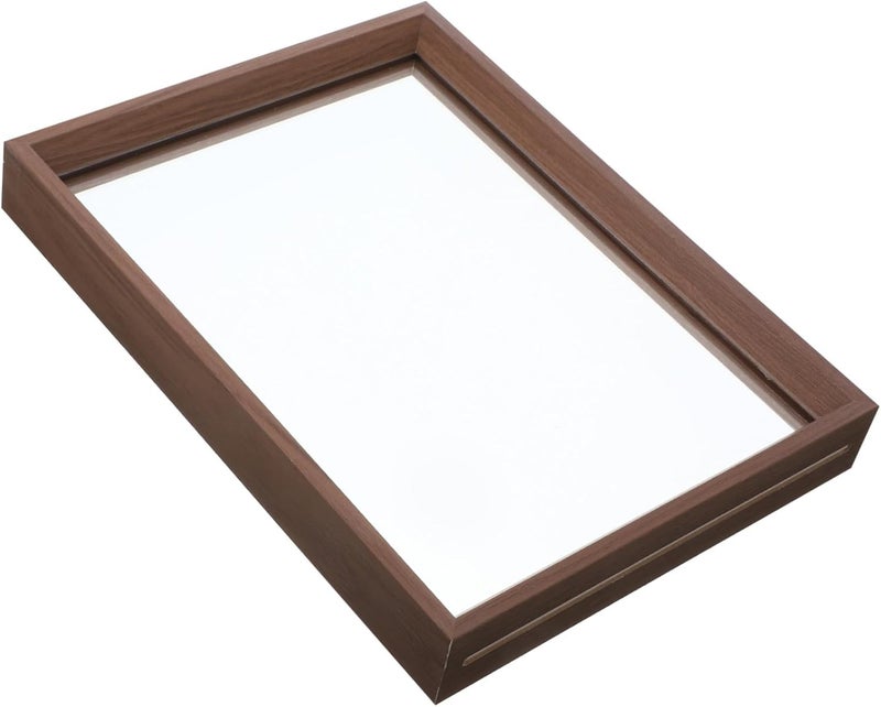 Abaodam Double-sided A4 Walnut Wood Photo Frame Desk Picture Frame for Home Office Display with Suspended Display Function - Image 5