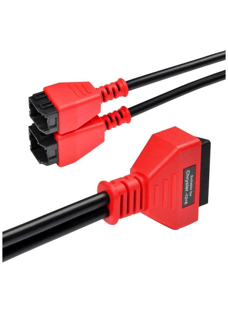 Autel - Autel OBD2 Adapter for Chrysler 12+8 Programming Cable Connector  Bypass Gateway Protocol Cable Maxisys MS906 Ms906S Ms906BT Ms906 Pro Ms906 Pro-Ts Mk908 Pro II Ms909 Ms919 Ultra Ultra EV - Image 1