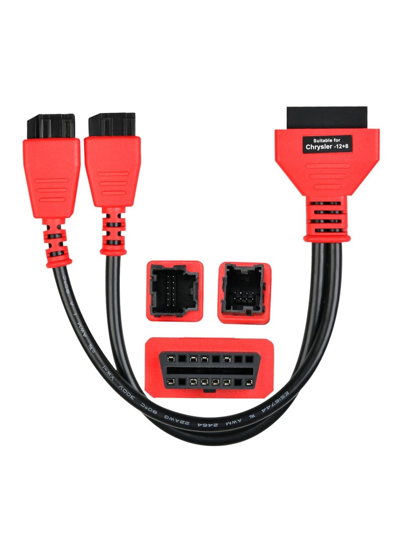 Autel - Autel OBD2 Adapter for Chrysler 12+8 Programming Cable Connector  Bypass Gateway Protocol Cable Maxisys MS906 Ms906S Ms906BT Ms906 Pro Ms906 Pro-Ts Mk908 Pro II Ms909 Ms919 Ultra Ultra EV - Image 1